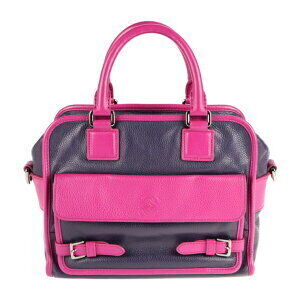 LOEWE Cruz handbag Leather purple pink 2Way two tone color